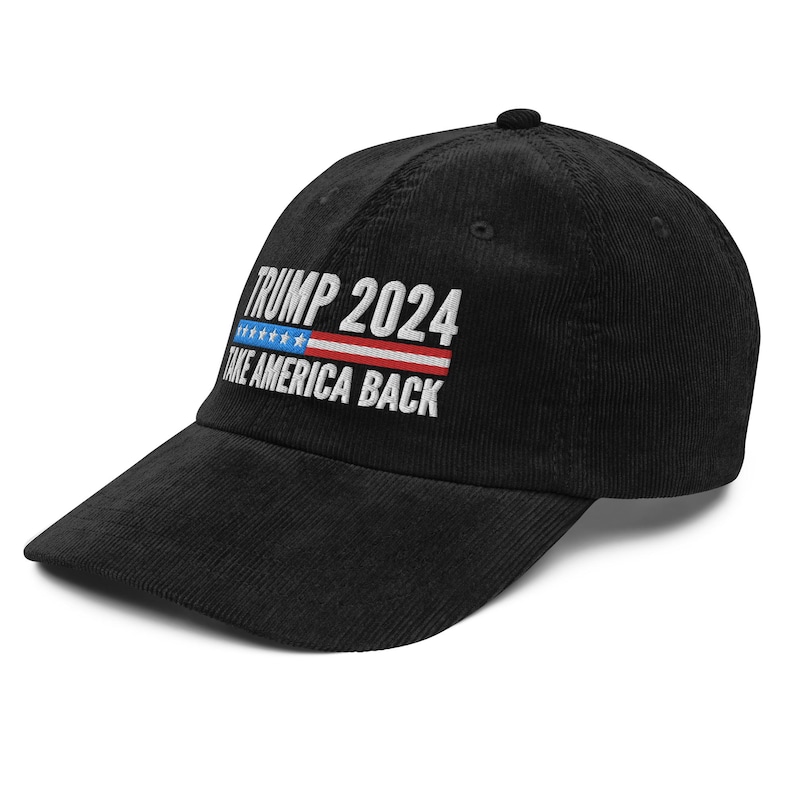Trump 2024 Take America Back Hat (Embroidered Vintage Corduroy Cap)