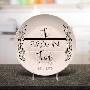 Personalized Large Script Family Last Name Plate, Wedding Gift, Housewarming Gift, Custom Serving Tray, Elegant Home Decor New Home Keepsake