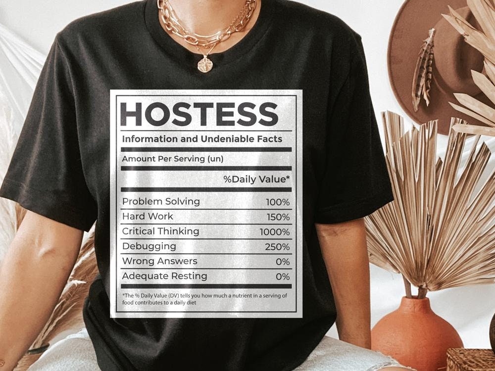 Hostess Shirt Hostess Nutrition Facts Etsy