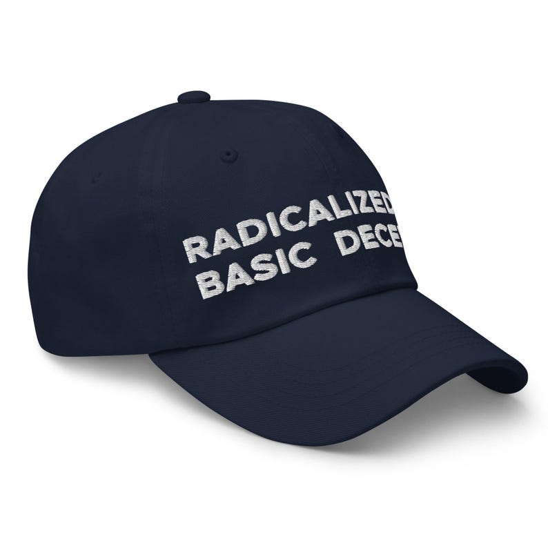 Radicalized By Basic Decency Hat (Embroidered Dad Cap)