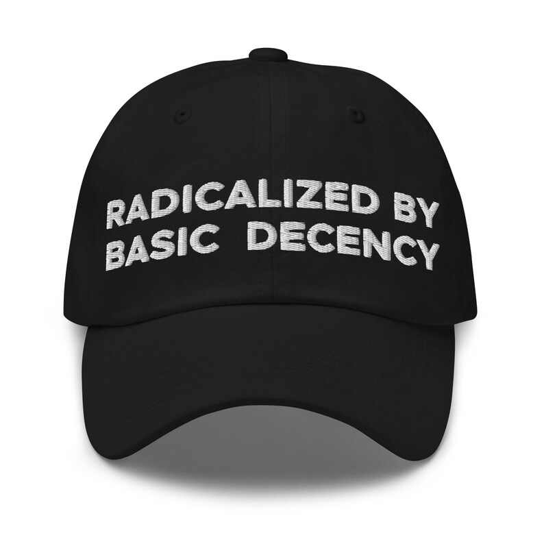 Radicalized By Basic Decency Hat (Embroidered Dad Cap)