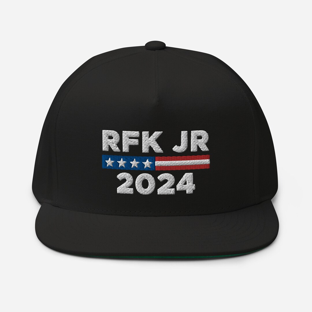 Rfk Jr Hat embroidered Flat Bill Snapback Cap RFK JR for President 2024
