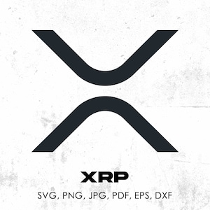 File del logo della criptovaluta XRP, svg, png, pdf, jpg, eps, dxf Download immediato