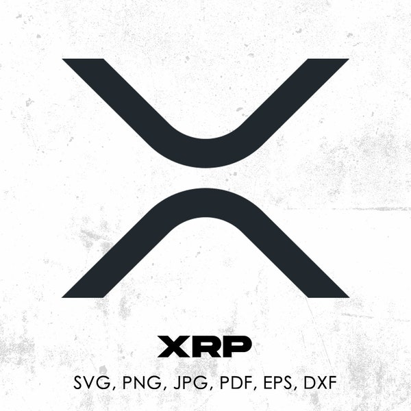 XRP Crypto Logo File, svg, png, pdf, jpg, eps, dxf Instant Download