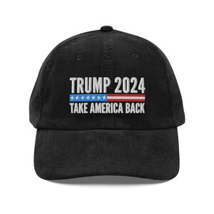 Trump 2024 Take America Back Hat (Embroidered Vintage Corduroy Cap)
