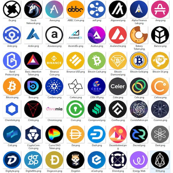 Cryptocoin List 200 Crypto Logos Digital Download Cryptocurrency Graphic | Etsy Canada