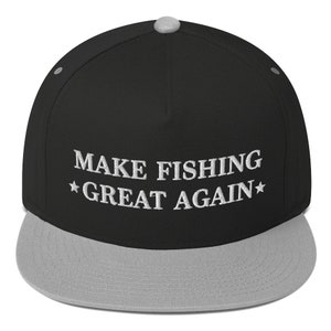 Fishing Snapback Cap, Fishing Embroidered Hat, Make Fishing Great Again Hat, Fishing Hat, Gift For Fisherman, Maga Meme Hat