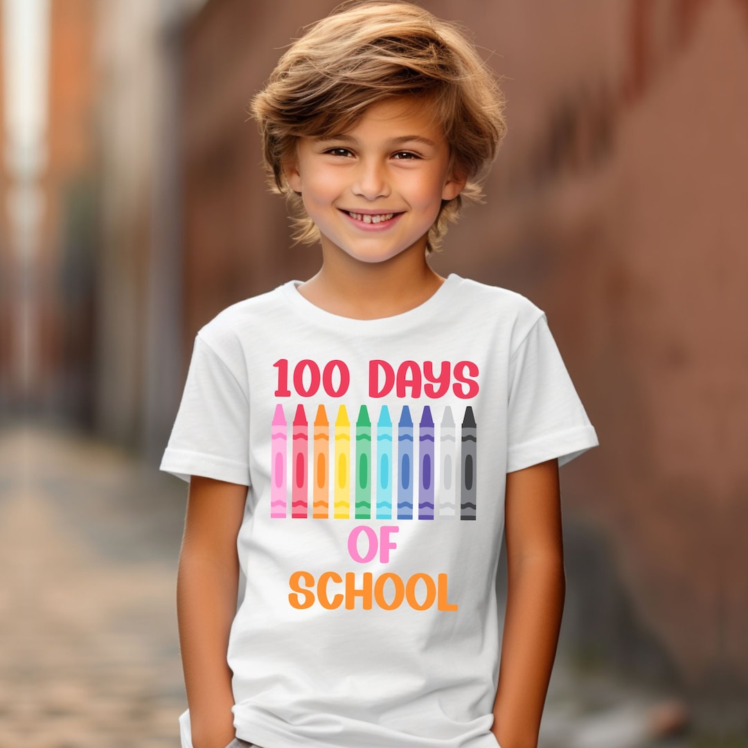 Colorful 100 Days of School Celebration Tshirt, Student Milestone Tee