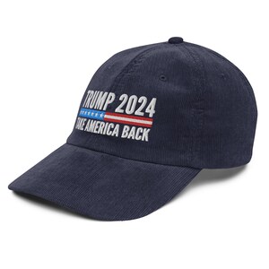 Trump 2024 Take America Back Hat (Embroidered Vintage Corduroy Cap)