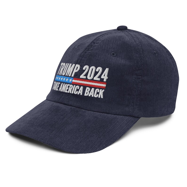 Trump 2024 Take America Back Hat (Embroidered Vintage Corduroy Cap)
