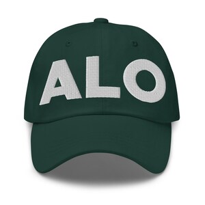 ALO Waterloo Airport Hat (Embroidered Dad Cap) Flying to ALO Waterloo Air Port Merchandise, From ALO Waterloo Travel Lover Spruce