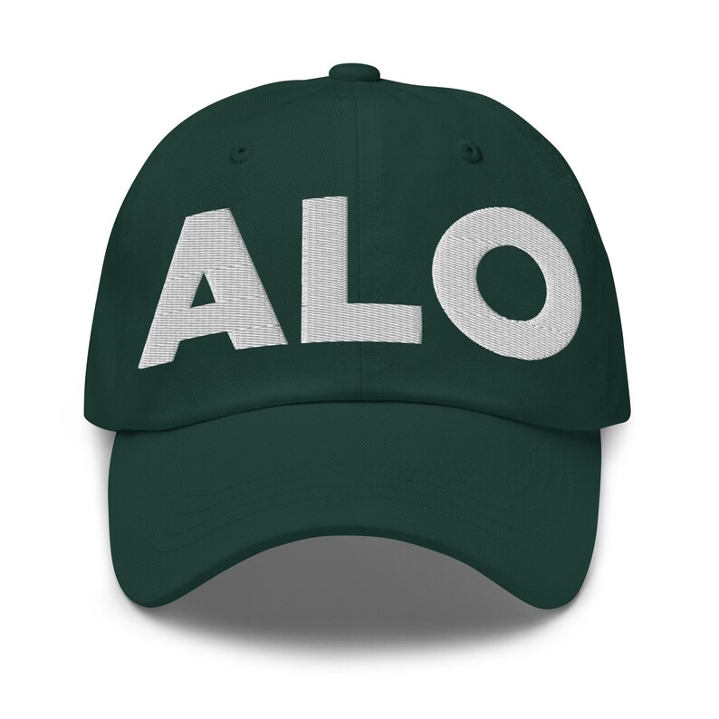 ALO Waterloo Airport Hat (Embroidered Dad Cap) Flying to ALO Waterloo Air Port Merchandise, From ALO Waterloo Travel Lover Spruce