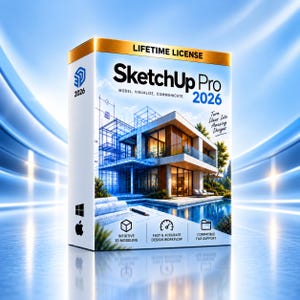 Licença vitalícia do software de design 3D SketchUp Pro 2026 (download instantâneo)