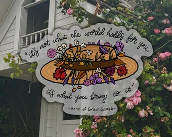 Anne of Green Gables, Anne's Hat - Waterproof Glossy Vinyl Sticker - Etsy