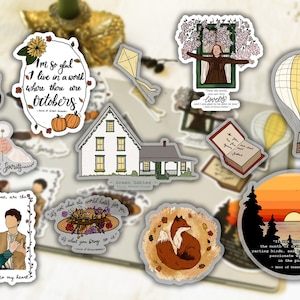 Anne of Green Gables Stickers - 12 Pack Collection - Anne with an E