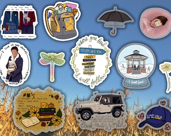 GG Stickers - 12 Pack Collection - gilmore - Rory gilmore - Lorelai gilmore - art stickers