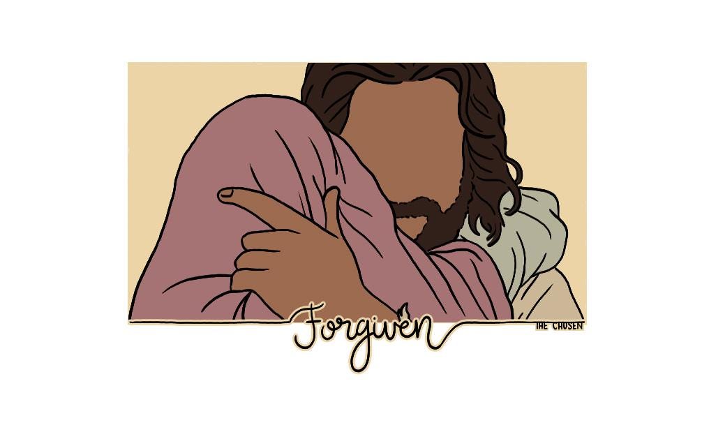 Forgiven - Jesus Sticker - Etsy
