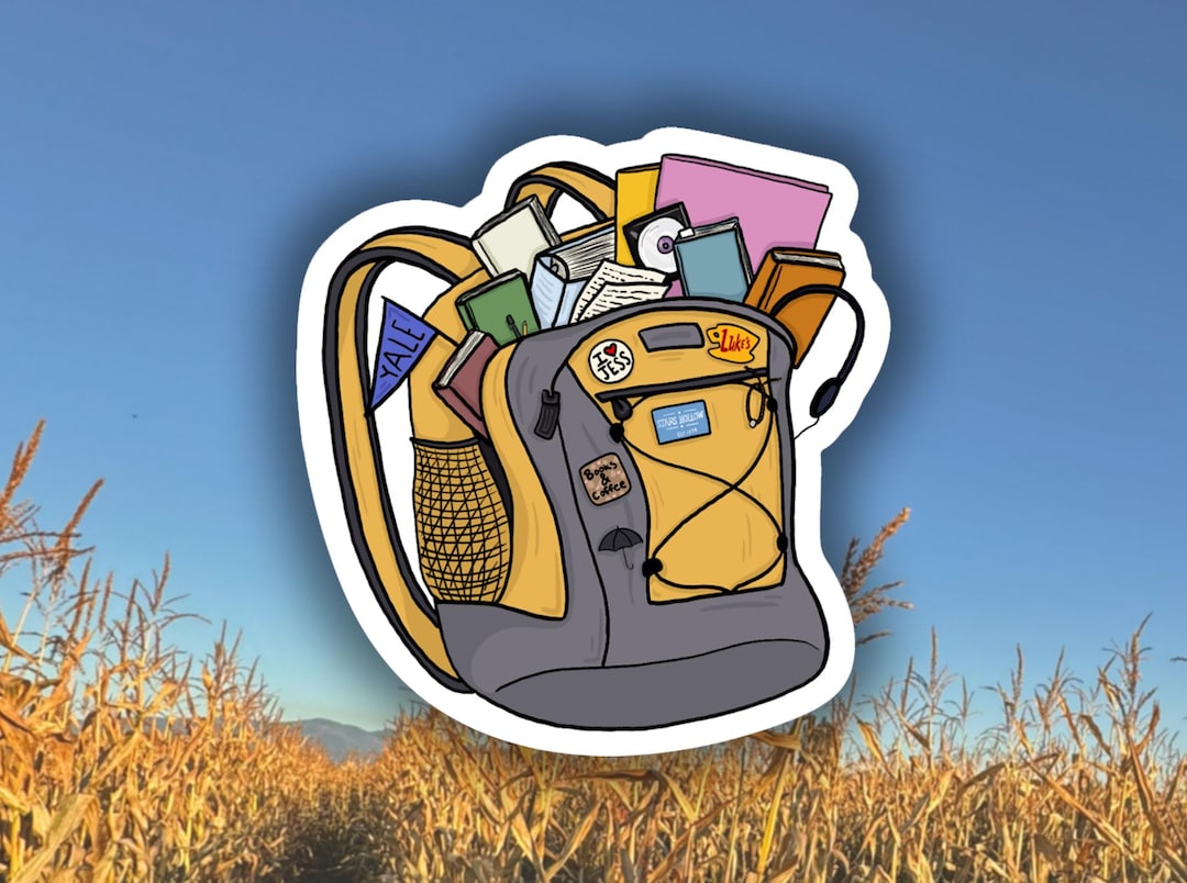 What Color Is Rory's Backback Rory's Backpack Sticker - Book Lover - Study - Rory Gilmore - GG ...