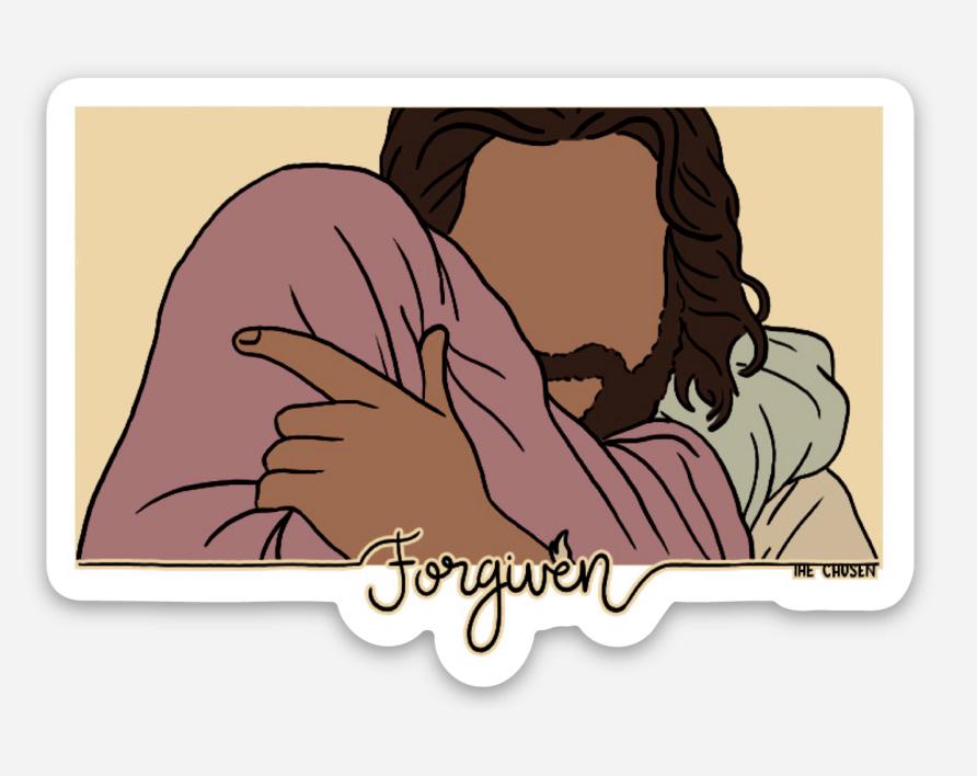 Forgiven - Jesus Sticker - Etsy