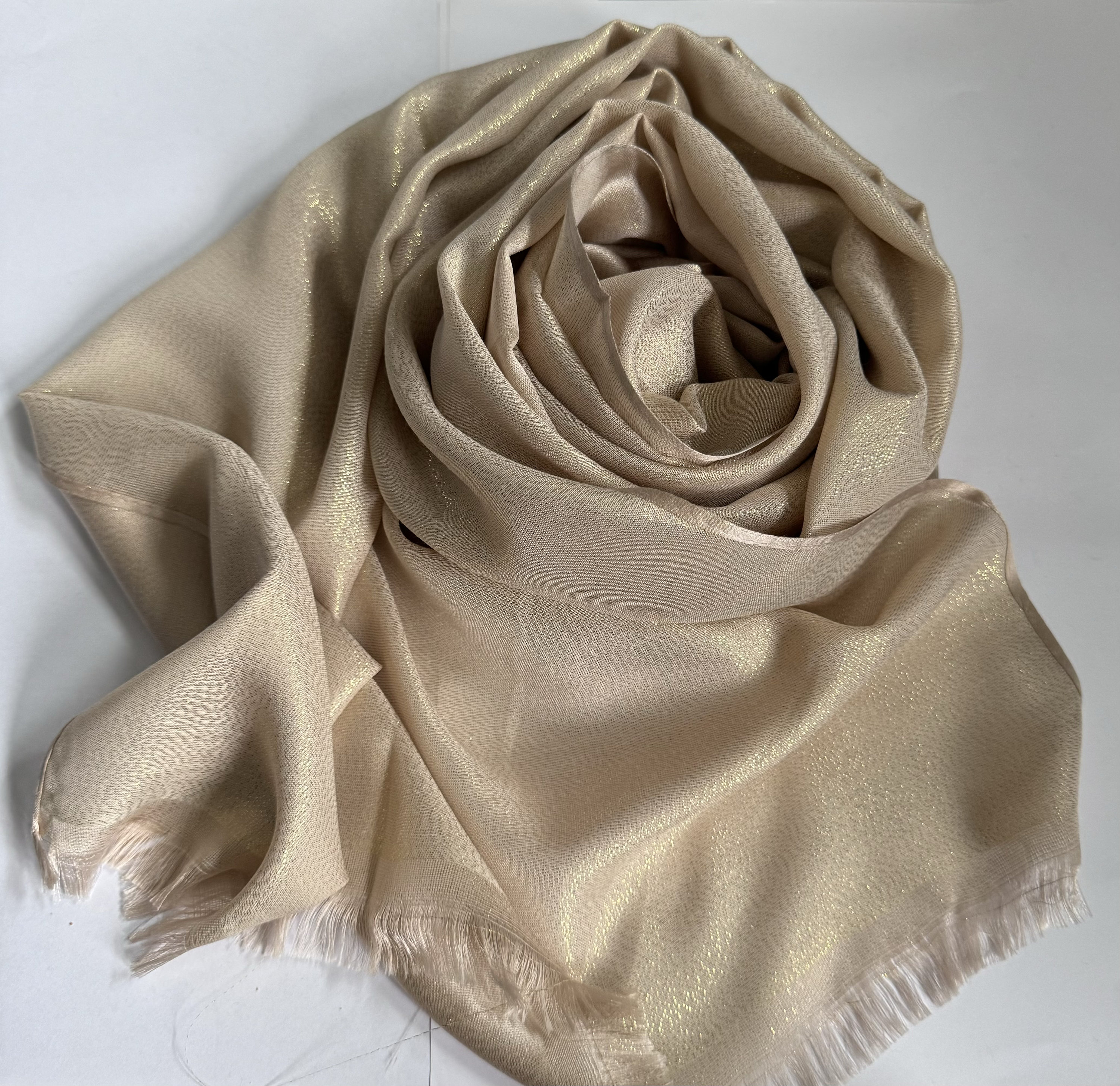 Luxury Soft Gold Scarf Warp Bridal Wedding Evening Wear Shawl Wrap