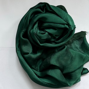 Luxury Forest Green  Silk scarf warp Bridal Wedding evening wear