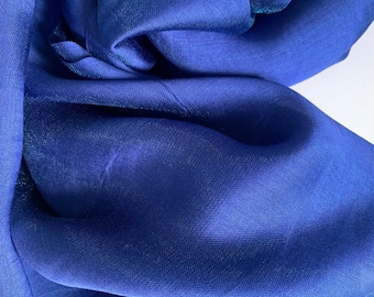 Luxury Royal Blue Silk scarf warp Bridal Wedding evening wear