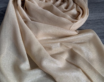 Gold scarf warp, Bridal Wedding evening wear Shawl Wrap