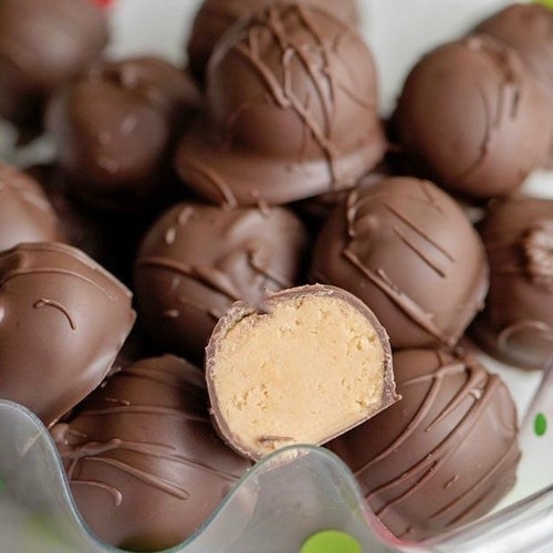 Chocolate Covered Peanut Butter Ballsmilkdarkwhite Etsy