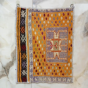 Tapiz vintage de pared, colorido, étnico bohemio, para colgar, alfombra kilim tejida a mano, bordada a mano, turca de Anatolia, decoración para el hogar, 71 x 50 cm