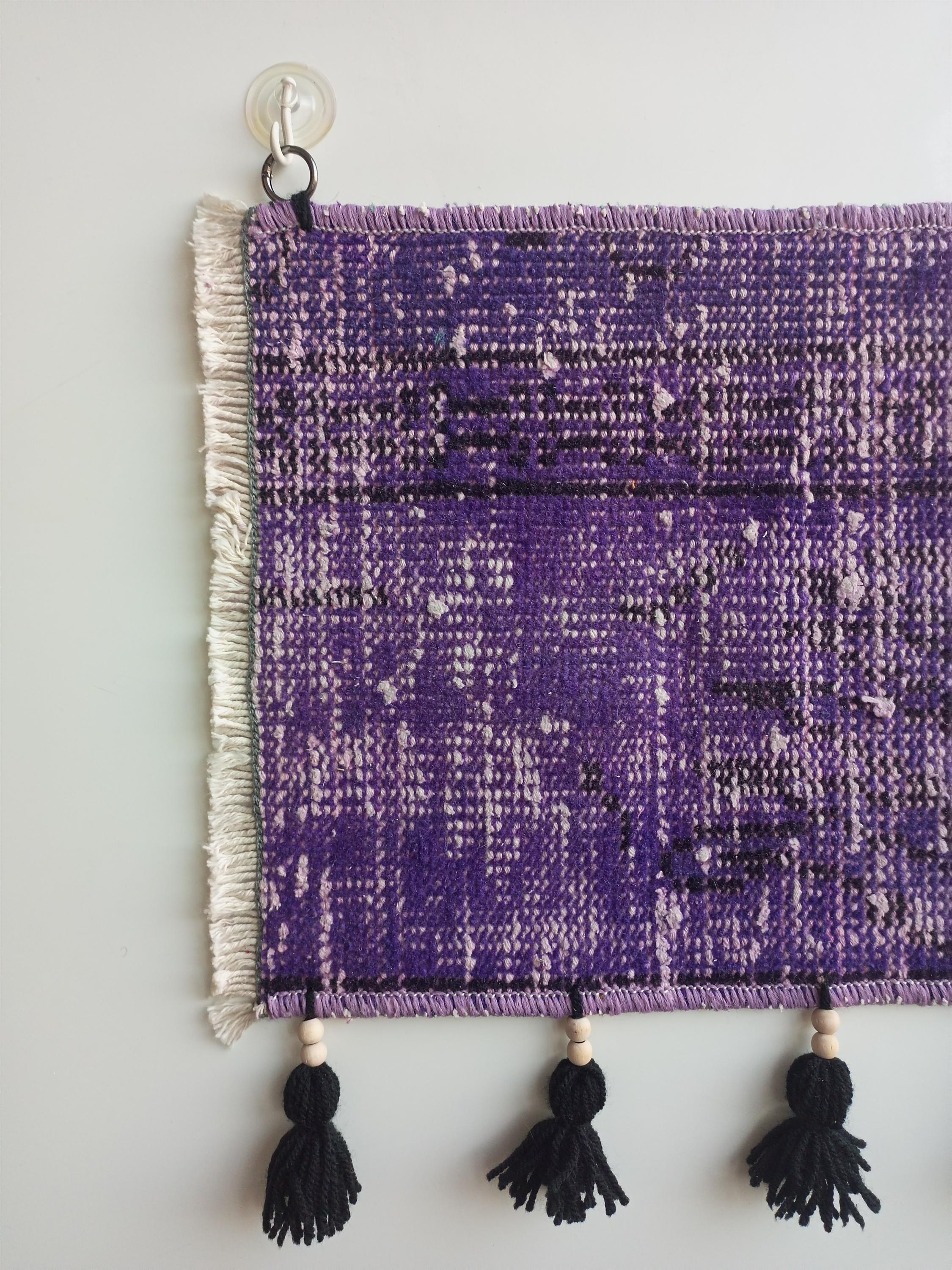 Purple Wall Decor, Small Turkish Hanging Rug, Boho Ethnic Tapestry ...