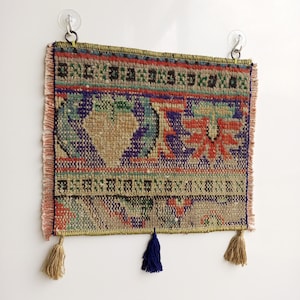 Tapiz tejido para colgar en la pared, alfombra pequeña, estilo vintage, elegante, étnico, bohemio, turco, decoración del hogar, arte de pared, regalo único