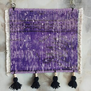 Purple Wall Decor, Small Turkish Hanging Rug, Boho Ethnic Tapestry ...
