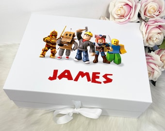 Large Custom Gift Box | Roblox Birthday Christmas Gift | Empty To Fill | Keep Sake Memory Gift Boxes | Gift For Him