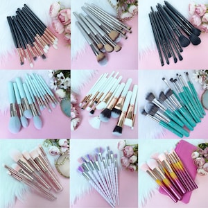 Make-up Pinsel | 8 Farben | Reise Make-up Pinsel-Set Foundation Puder Concealer | Brautjungfer Hochzeit Bridal Shower Valentines Geburtstag Geschenk