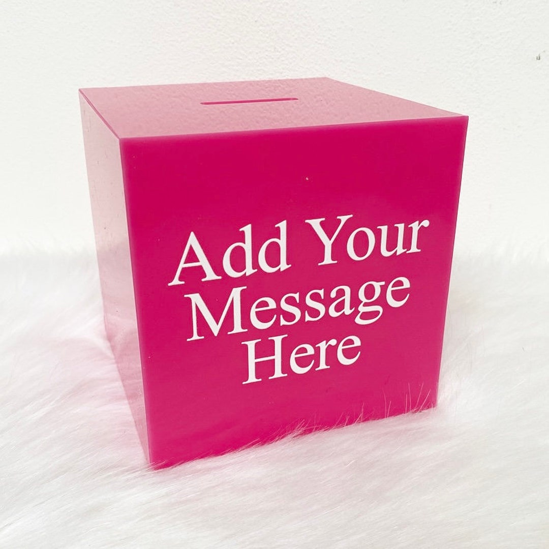 Custom Any Text Money Box Personalised Printed Piggy Bank Gift for Her