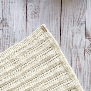 Babydeken Creamy White Gebreide deken Small Baby Throw Handgemaakt Hoge kwaliteit afbeelding 1