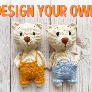Albie Bear Handmade Toy Personalised Crochet Teddy Bear Stuffed Toy Soft Animal Toy Nursery Decor Gift For Kids Present Box zdjęcie 1