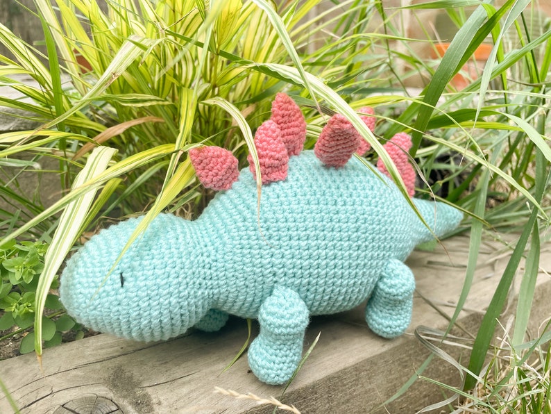 Dinosaur Plushie Handmade Crochet High Quality Baby Shower Child Gift image 4