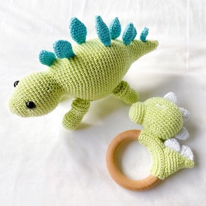 Dinosaur Plushie Handmade Crochet High Quality Baby Shower Child Gift image 3