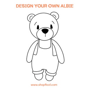 Albie Bear Handmade Toy Personalised Crochet Teddy Bear Stuffed Toy Soft Animal Toy Nursery Decor Gift For Kids Present Box image 2