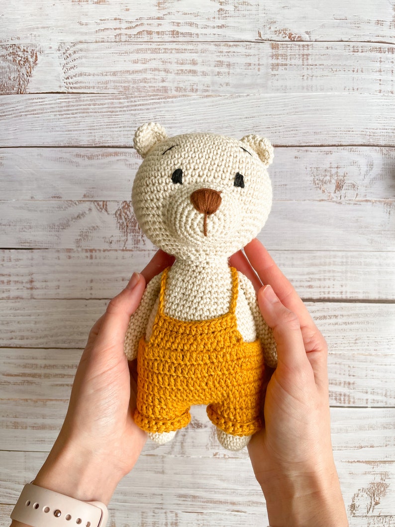 Albie Bear Handmade Toy Personalised Crochet Teddy Bear Stuffed Toy Soft Animal Toy Nursery Decor Gift For Kids Present Box zdjęcie 3