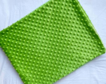 Couverture verte - Cousue à la main - Texture sensorielle - Couleur vibrante - Matériau doux - Couverture pour bébé - Couverture pour enfants - Jeté pour enfants - Haute qualité