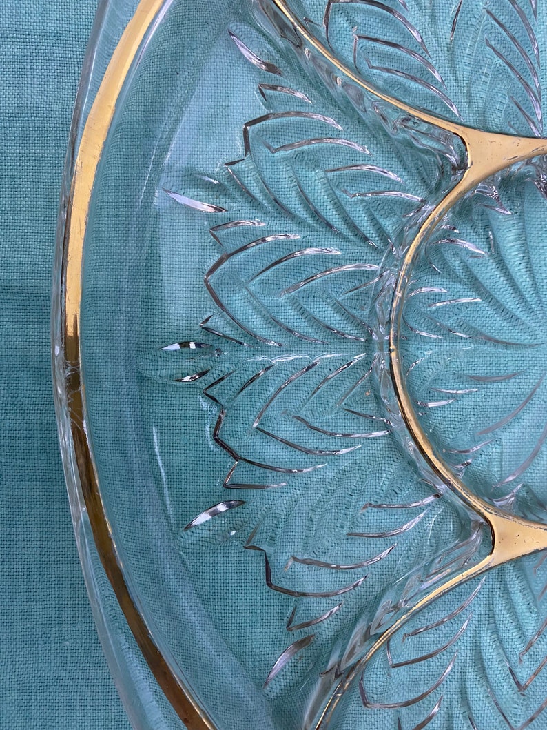 Vintage Glass Relish Dish Serving Tray/platter Etsy