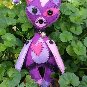 Cat Voodoo Felt Doll