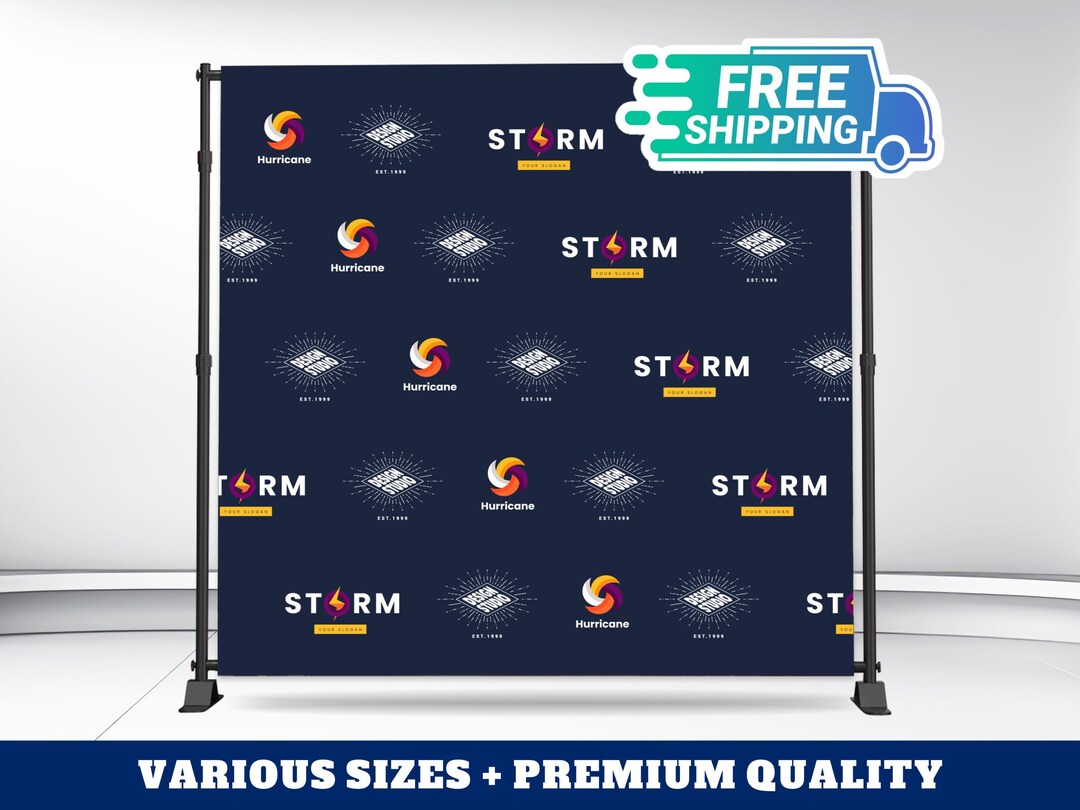 Repeat Pattern Logo Backdrop Business Logo Backdrop,step and Repeat Backdrop, Custom Birthday ...