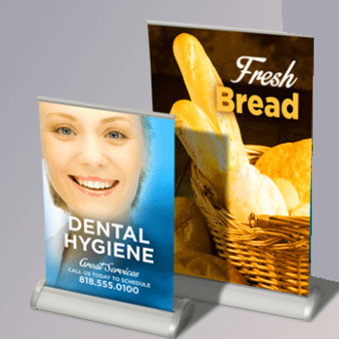 Table Top Banner Personalized Custom Full Colored Mini Etsy