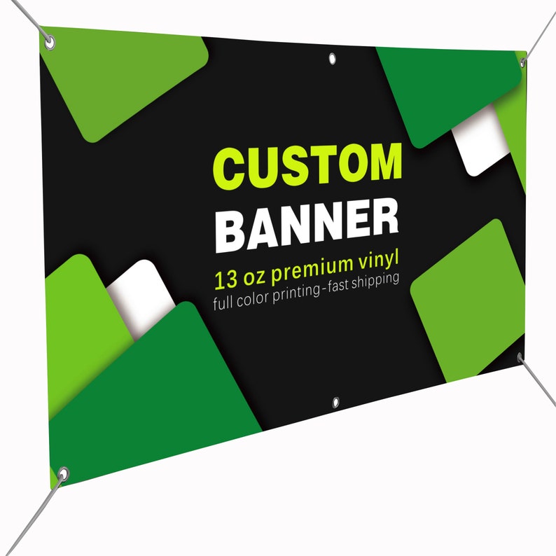 Custom Vinyl Banner, Full Color Personalized Design, Advertising, Event