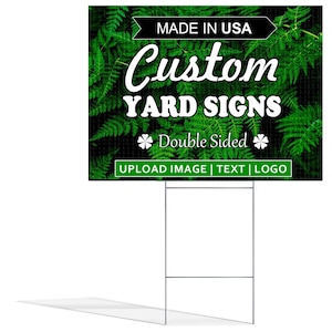 Placa de jardim personalizada, placas de jardim coloridas com dois lados, crie sua própria placa de jardim, placa de jardim personalizada, placa de jardim de metal, decoração de jardim