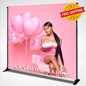 Custom Backdrop Banner | Complete Custom Design | Birthday Party Banner | Event Décor Sign | Photo Booth Backdrop | Step and Repeat