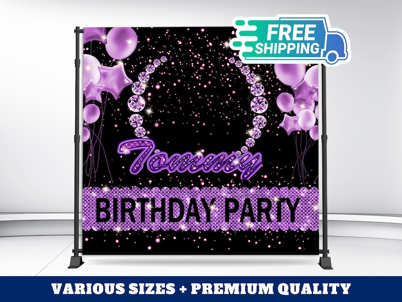 Custom Backdrop Banner | Complete Custom Design | Birthday Party Banner ...